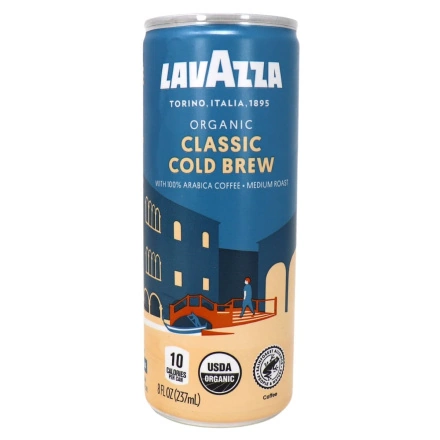 Front of Lavazza Organic Cold Brew Coffee Classic