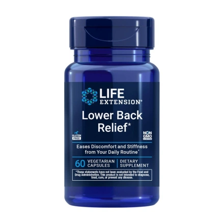 Life Extension Lower Back Relief, 60 Vegetarian Capsules Front