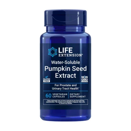 Life Extension Water-Soluble Pumpkin Seed Extract, 60 Vegetarian Capsules Front
