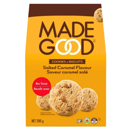 Front of MadeGood Cookies Salted Caramel