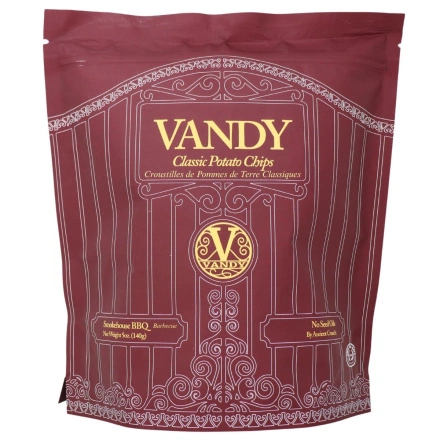 Vandy Classic Potato Chips Fried In Beef Tallow Smokehouse BBQ Front