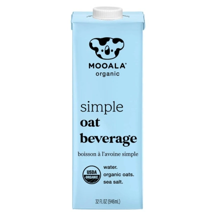 Front of Mooala Simple Oat Milk Organic Oat Milk Unsweetened Oat Milk
