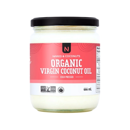 Naked Coconuts Organic Cold-Pressed Virgin Coconut Oil, 444 mL