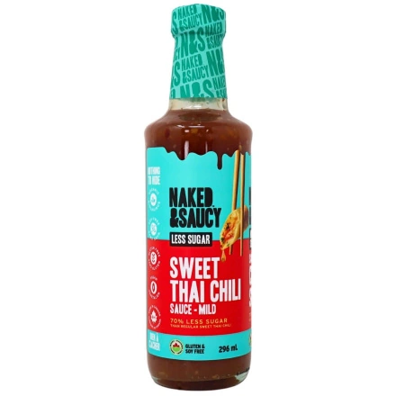 Front of Naked & Saucy Organic Sweet Thai Chili