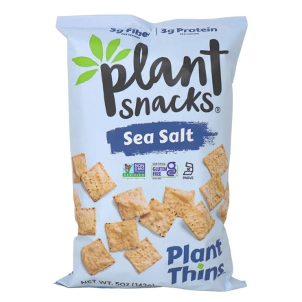Front of Plant Snacks Plant Thins Sea Salt