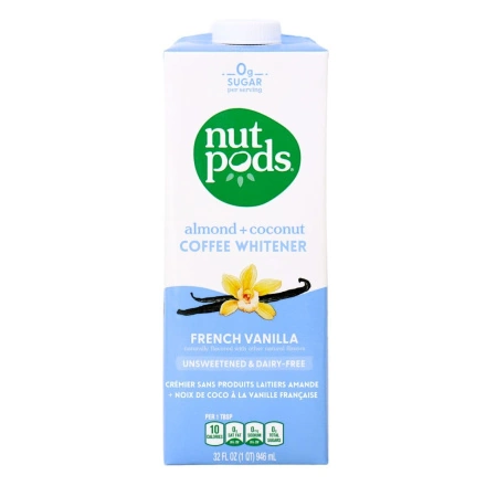 Front of Nutpods Creamer Almond Creamer Coconut Milk Creamer French Vanilla Coffee Creamer