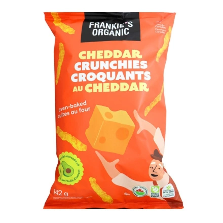 Frankie’s Organic Cheddar Crunchies Front