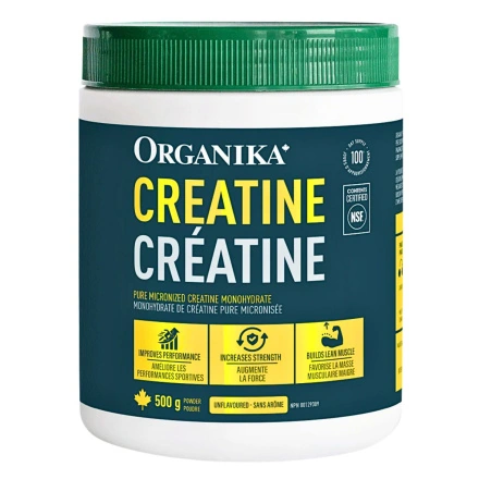 Front of Organika Pure Micronized Creatine Monohydrate - Organika Supplements - Creatine Monohydrate - Best Creatine