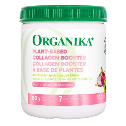 Front of Organika Plant-Based Collagen Booster Beauty Blend - Vegan Collagen Supplement - Vegan Collagen Sources - Vegan Collagen Powder