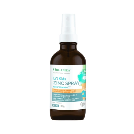Organika Kids Zinc Spray With Vitamin C Orange Tangerine, 30mL
