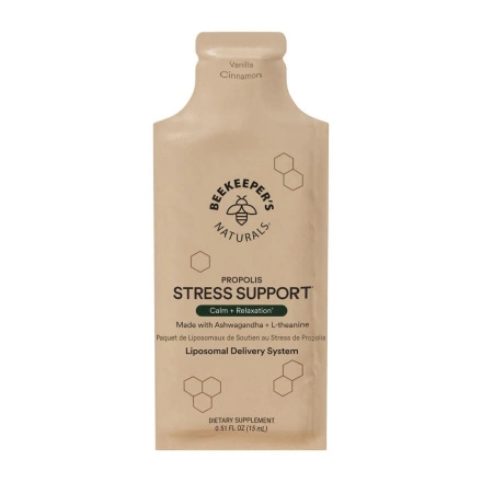Front of Beekeeper's Naturals Propolis - Liposomal Supplement - Stress Supplement - Anxiety Supplement - Ashwagandha Supplement - Ashwagandha L Theanine