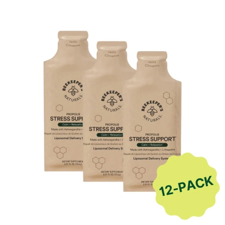Beekeeper’s Naturals Propolis Stress Support Liposomal Packet Canada Front
