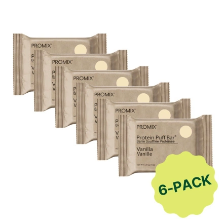PROMIX Vanilla Protein Puff Bar 6-Pack Canada Front