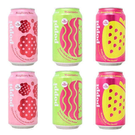 Poppi Prebiotic Soda Fresh & Fruity Variety Pack Canada Front