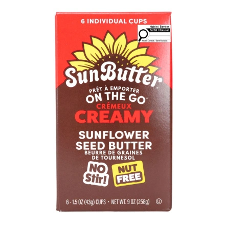 SunButter On The Go Nut-Free Sunflower Seed Butter Creamy Front