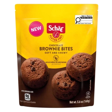 Schär Gluten-Free Chocolate Brownie Bite Front of package