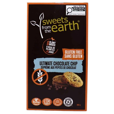 From the Sweets From The Earth Vegan Ultimate Chocolate Chip Cookies, 300g
