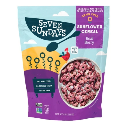 Front of Seven Sundays Grain Free Cereal Real Berry, 227g