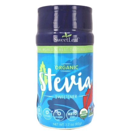 Front of SweetLeaf Organic Stevia Sweetener