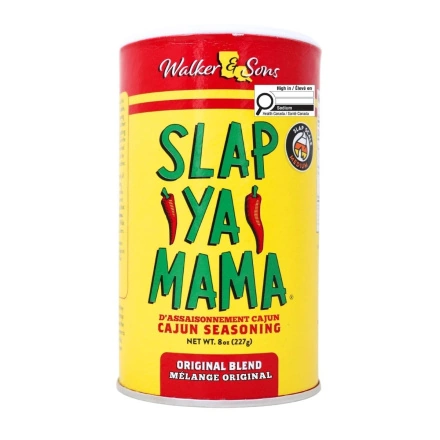 Slap Ya Mama Cajun Seasoning Original Blend Front of container