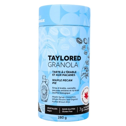 Front of Taylored Granola Maple Pecan Pie - Maple Granola - Maple Pecan Granola - Gluten-Free Granola - Vegan Granola - Protein Granola