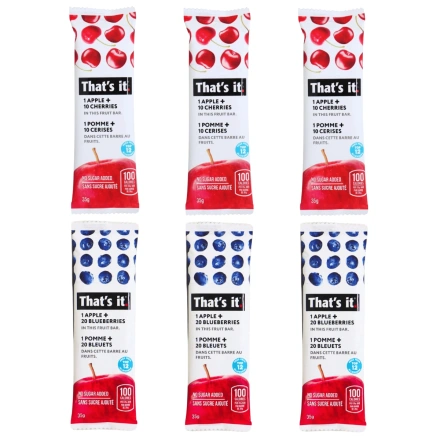 That’s It. No Added Sugar Fruit Bars Variety 6-Pack Front