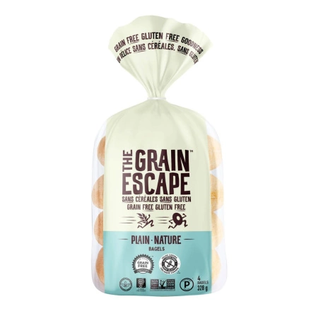 Front of The Grain Escape Grain Free Bagel Gluten Free Bagel Paleo Bagel Low FODMAP Bagel Vegan Bagel