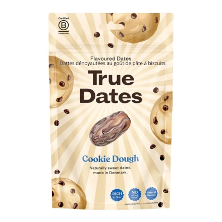Front of True Dates - Dates Snacks - Pitted Dates - Healthy Cookie Dough - Dates Cookies - Healthy Date Cookies - Cookie Dough Date Bites