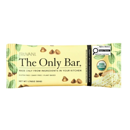TRUVANI Gluten-Free Protein Snack Bar Peanut Butter Chocolate Chip, 50g