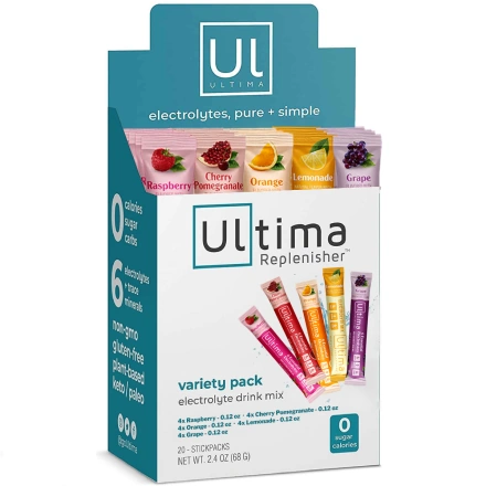 Ultima Replenisher Electrolyte Drink Mix Variety Pack, 20 Packets