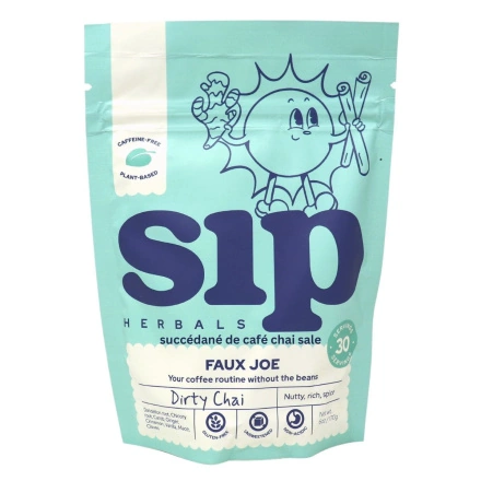 Front of Sip Herbals Coffee Substitute Dirty Chai,