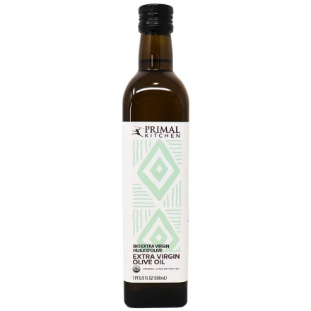 Front of Primal Kitchen Organic Extra Virgin Olive Oil, 500ml