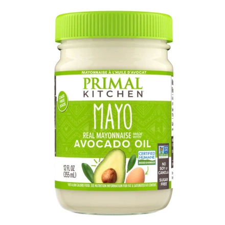 Front of Primal Kitchen Avocado Oil Mayo - Paleo mayo - Whole30 mayo, Mayonnaise keto