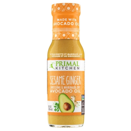 Front of Primal Kitchen Sesame Ginger Vinaigrette & Marinade - ginger spice - marinade poulet - marinade