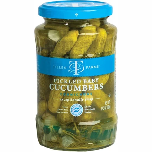 Tillen Farms Pickled Baby Cucumbers, 350g
