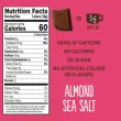 Nutrition of Awake Caffeinated Chocolate Keto Dark Chocolate Almond Sea Salt No Added Sugar Chocolate With Caffeine