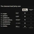 Better Bovine Grass Fed Beef Jerky - Extra Lean Beef Jerky - Zero Sugar Beef Jerky