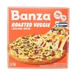 Front of Banza Gluten-Free Chickpea Pizza Roasted Veggie - High Protein Pizza - Veggie Pizza - Healthy Frozen Pizzas