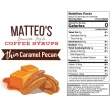 Matteo's Sugar-Free Barista Coffee Syrups Thin Caramel Pecan, 750mL Nutritional