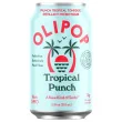 Front of OLIPOP Low Sugar Sparkling Prebiotic Soda Tropical Punch - Prebiotic Soda Canada - Healthy Fruit Punch - Olipop Tropical Punch
