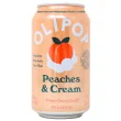 Front of OLIPOP Low Sugar Prebiotic Sparkling Tonic Peaches & Cream - Olipop Sparkling Tonic - Prebiotic Soda - Healthy Soda Alternatives