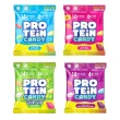Front of Back of Protein Candy Variety Pack - High Fibre Candy - Protein Gummies - Protein Gummy Candy