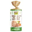Front of RiceUP Brown Rice Cakes Quinoa Chia Puffed Rice Cakes