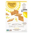 Front of Simple Mills Grain Free Sweet Thins Lemon, 120g