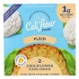 Front of Cali'flour Foods Cauliflower Pizza Crust - Plain, 2 Crusts