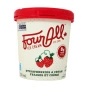 Four All Ice Cream Strawberries & Cream Front of carton