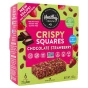 Front of Healthy Crunch Crispy Squares Strawberry Chocolate, 6 bars