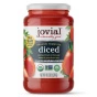 Front of Jovial Organic Diced Tomatoes - No Added Sugar Tomato Sauce - Diced Italian Tomatoes - Natural Tomato Sauce