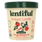 Front of Lentiful Instant Lentils Low Sodium Tomato Bolognese - Vegan Lentil Meal - Instant Lentil Cup - Gluten Free Lentil Meal Cup