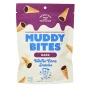 Front of Muddy Bites Waffle Cone Snacks Dark Chocolate - Waffle Cone Snacks - Chocolate Waffle Cone Bites - End Of Ice Cream Cone Snack